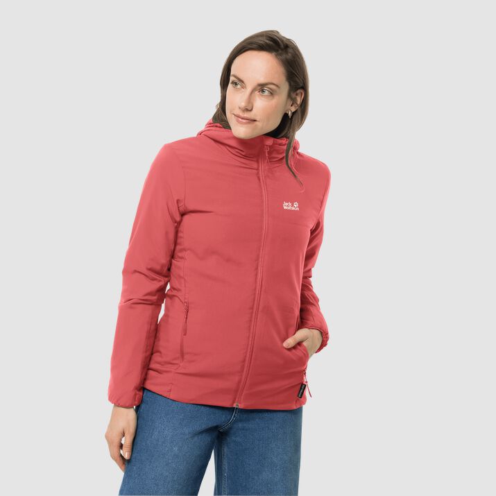 Chamarra Cortavientos Jack Wolfskin Jwp Atmos Mujer Coral Rojos Mexico-7932548